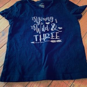 etsy young wild and three black t shirt